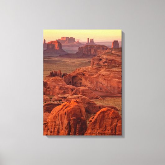 Monument Valley landschap, Arizona Canvas Afdruk (Voorkant)
