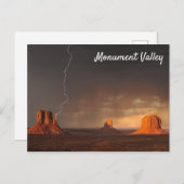 Monument Valley Lightning Strike Arizona Briefkaart (Voorkant / Achterkant)