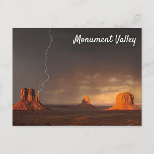Monument Valley Lightning Strike Arizona Briefkaart