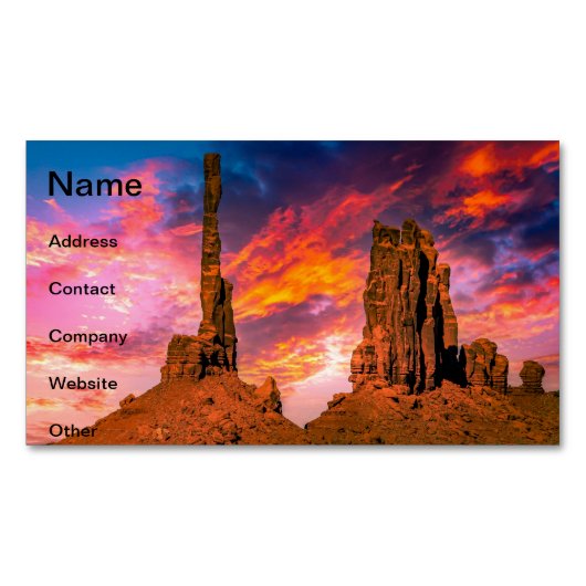Monument Valley Magnetisch Visitekaartje (Voorkant)