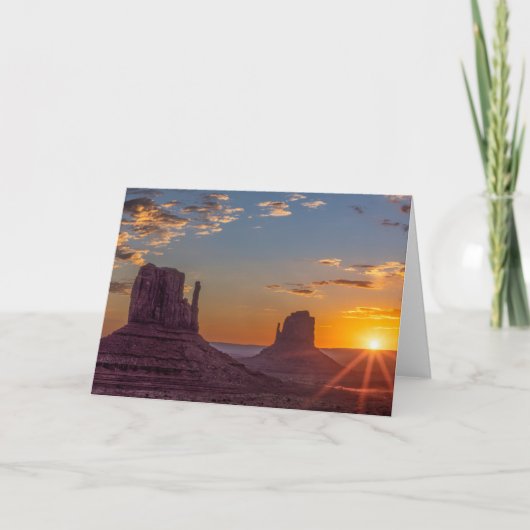 Monument Valley Mittens Sunrise Wenskaart Bedankkaart (Voorkant)