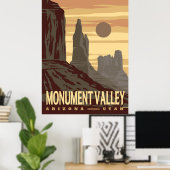 Monument Valley National Park Desert Landscape Poster (Thuiskantoor)