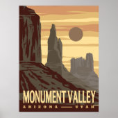 Monument Valley National Park Desert Landscape Poster (Voorkant)