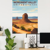 Monument Valley National Park Desert Landscape Poster (Thuiskantoor)