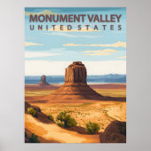 Monument Valley National Park Desert Landscape Poster (Voorkant)
