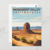 Monument Valley Navajo Nation Vintage Briefkaart (Voorkant / Achterkant)