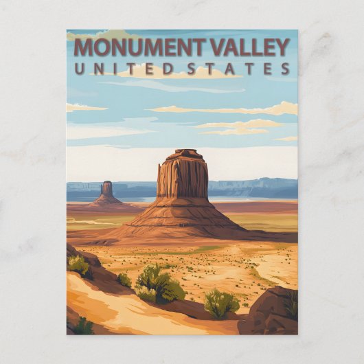 Monument Valley Navajo Nation Vintage Briefkaart (Voorkant)