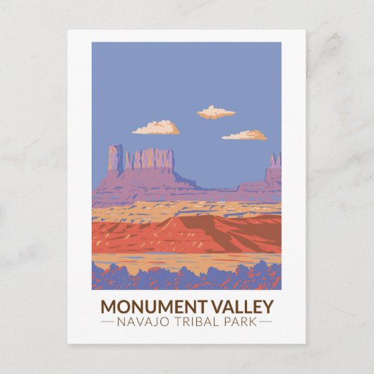 Monument Valley Navajo Tribal Park Travel  Briefkaart (Voorkant)