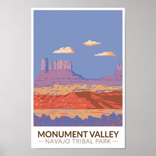 Monument Valley Navajo Tribal Park Travel  Poster (Voorkant)