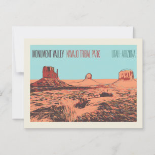 Monument Valley, Navajo Tribal Park Utah, Arizona Briefkaart