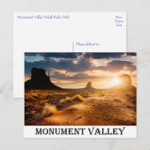 Monument Valley Navajo Tribal Park Utah USA Briefkaart (Voorkant / Achterkant)
