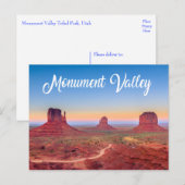 Monument Valley Navajo Tribal Park Utah USA Briefkaart (Voorkant / Achterkant)