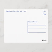 Monument Valley Navajo Tribal Park Utah USA Briefkaart (Achterkant)