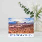 Monument Valley Navajo Tribal Park Utah USA Briefkaart (Staand voorkant)