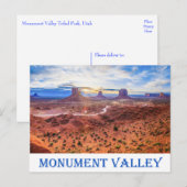 Monument Valley Navajo Tribal Park Utah USA Briefkaart (Voorkant / Achterkant)