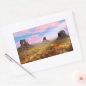 Monument Valley Rechthoekige Sticker (Envelop)