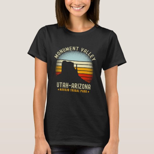 Monument Valley Retro Scenery Utah T-shirt (Voorkant)