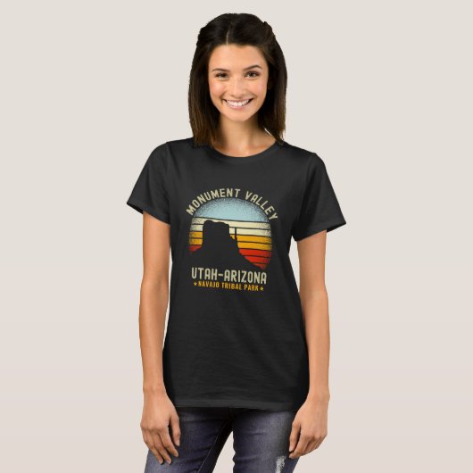 Monument Valley Retro Scenery Utah T-shirt (Voorkant volledig)
