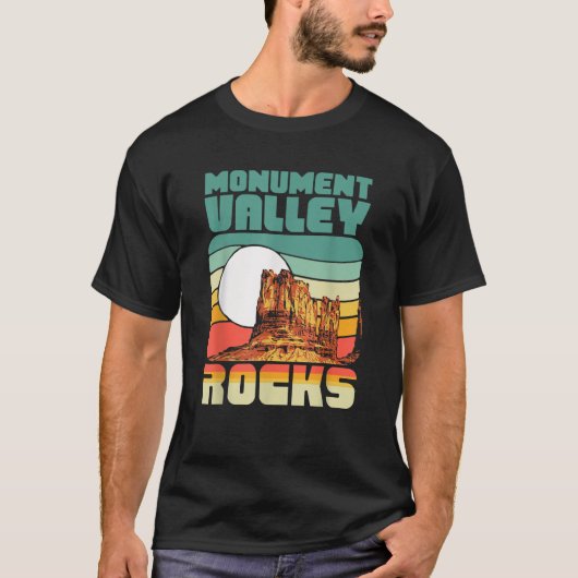 Monument Valley Rocks  Retro Funny Desert G T-shirt (Voorkant)