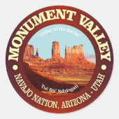 Monument Valley Ronde Sticker (Voorkant)