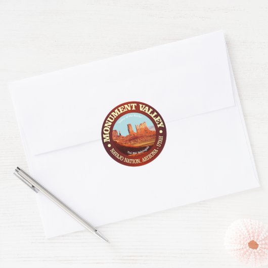 Monument Valley Ronde Sticker (Envelop)