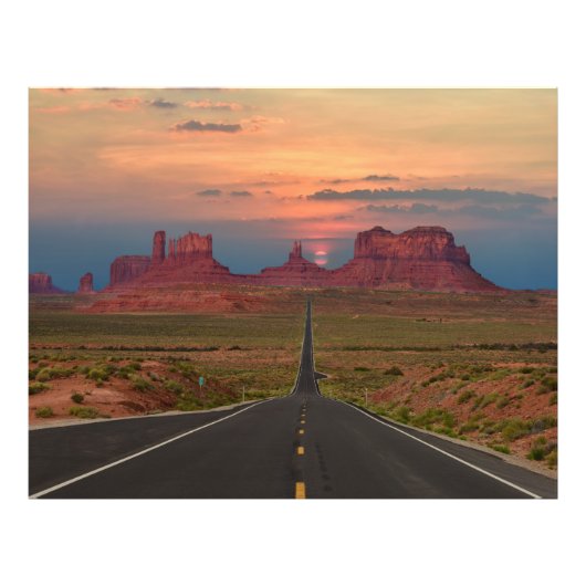 Monument Valley Schilderachtig Highway, Arizona US Foto Afdruk (Voorkant)