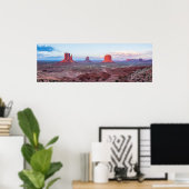 Monument Valley Sunset Panorama Poster (Thuiskantoor)