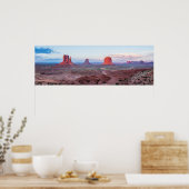 Monument Valley Sunset Panorama Poster (Keuken)
