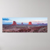 Monument Valley Sunset Panorama Poster (Voorkant)