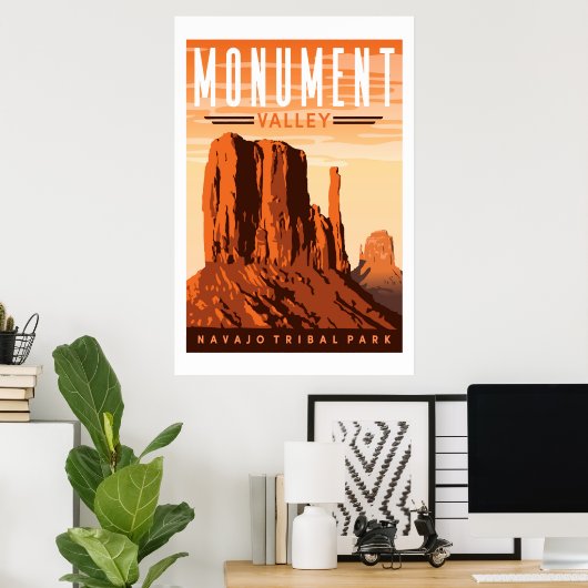Monument Valley Travel Poster Print (Thuiskantoor)