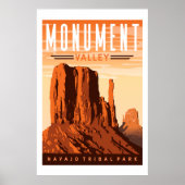 Monument Valley Travel Poster Print (Voorkant)