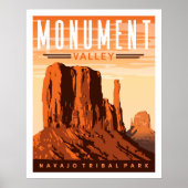 Monument Valley Travel Poster Wall Art print (Voorkant)