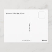 Monument Valley Uitzicht, Arizona Briefkaart (Achterkant)