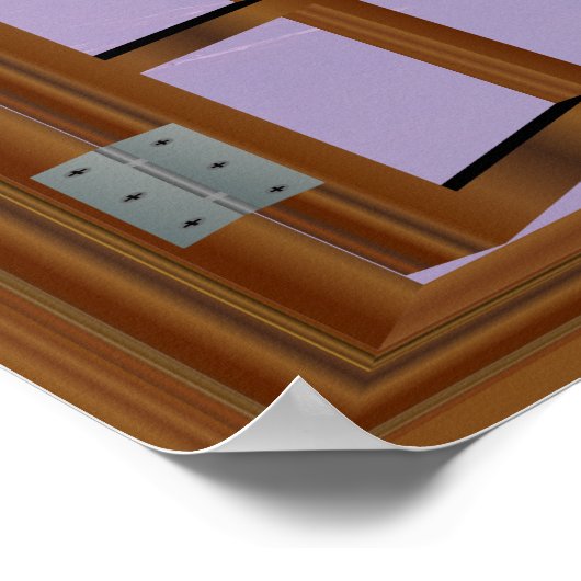 Monument Valley USA Faux Window Uitzicht Winter Poster (Hoek)