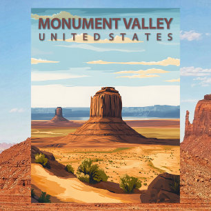 Monument Valley USA Reis Icoon Mitten Buttes Briefkaart
