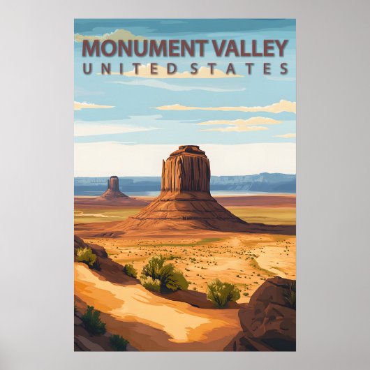 Monument Valley USA Travel Iconic Mitten Buttes Poster (Voorkant)