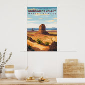 Monument Valley USA Travel Iconic Mitten Buttes Poster (Keuken)