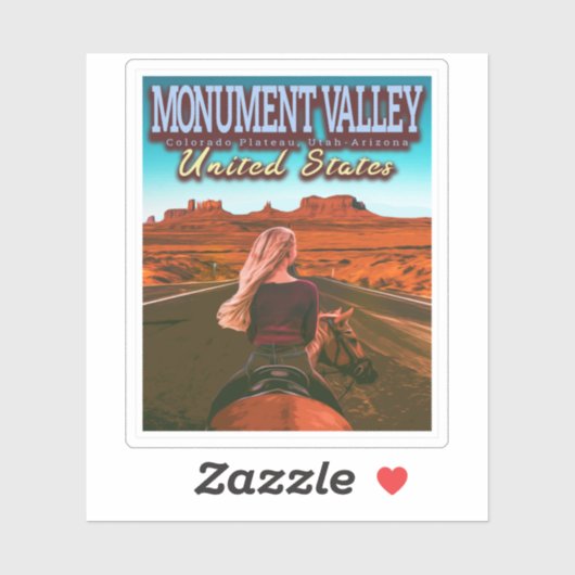 MONUMENT VALLEY - UTAH - ARIZONA - VERENIGDE STATE STICKER (Vel)