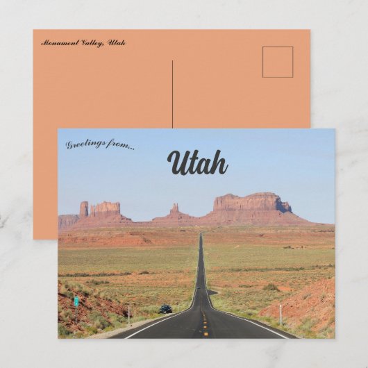 Monument Valley Utah Briefkaart (Voorkant / Achterkant)