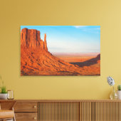 Monument Valley Utah desert mittens in panoramic Canvas Afdruk (Insitu (Woonkamer))