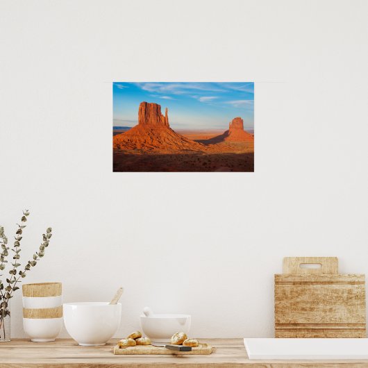 Monument Valley Utah desert mittens in panoramic Poster (Keuken)