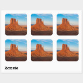Monument Valley Utah desert mittens in panoramic Vierkante Sticker (Vel)