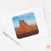 Monument Valley Utah desert mittens in panoramic Vierkante Sticker (Envelop)