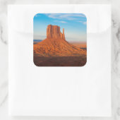 Monument Valley Utah desert mittens in panoramic Vierkante Sticker (Tas)