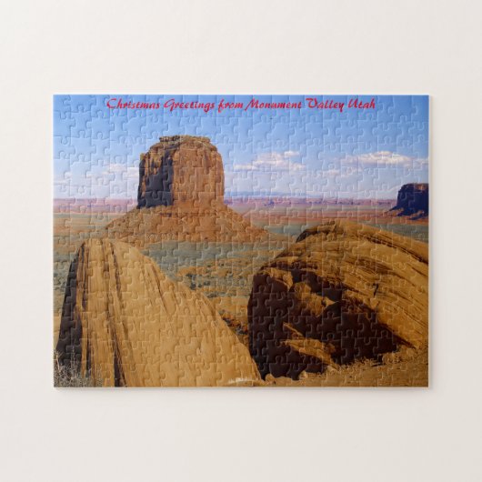 Monument Valley Utah. Kerstgroeten Legpuzzel (Horizontaal)