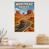 Monument Valley Utah - Oude Reisposter Poster (Keuken)