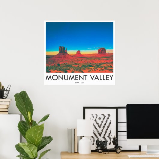 Monument Valley, Utah, Verenigde Staten Poster (Thuiskantoor)