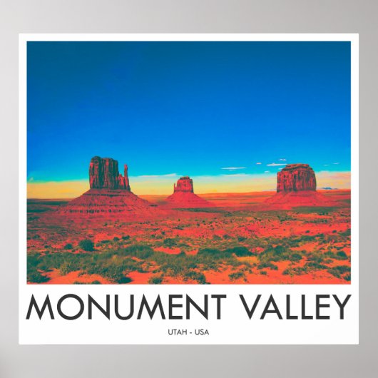 Monument Valley, Utah, Verenigde Staten Poster (Voorkant)