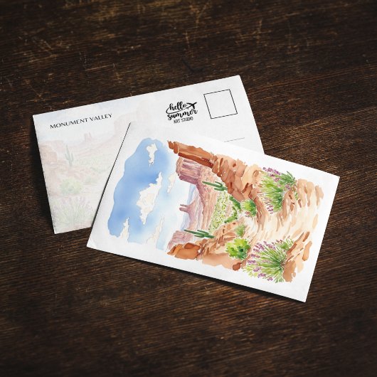 Monument Valley Utah Waterverf Kaart