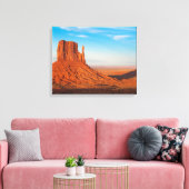 Monument Valley Utah woestijn handschoenen in pano Canvas Afdruk (Insitu (Woonkamer))